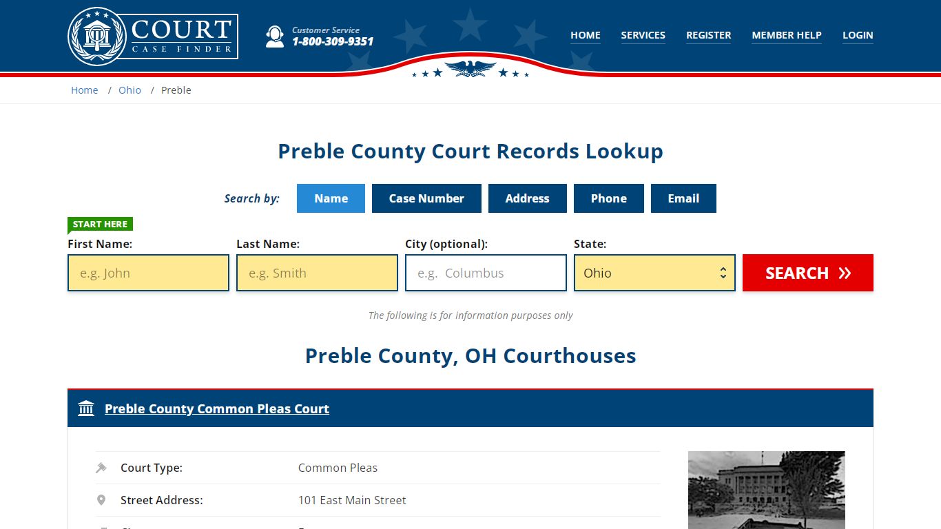 Preble County Court Records | OH Case Lookup