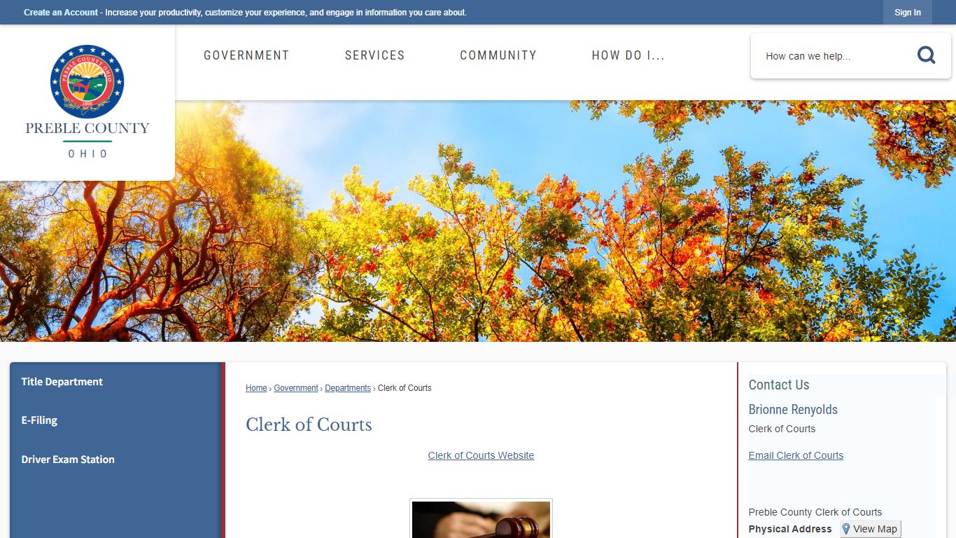 Clerk of Courts | Preble County, OH